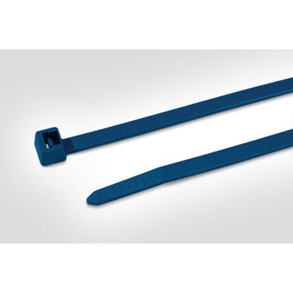 Cable Ties, Metal Detectable, For Food Industry, 385x7.6mm (Pk-100)