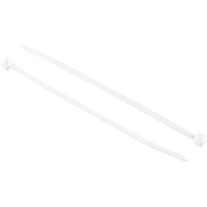 Cable Ties, For Higher Fire-Protection, White 100x2.5mm (Pk-100)