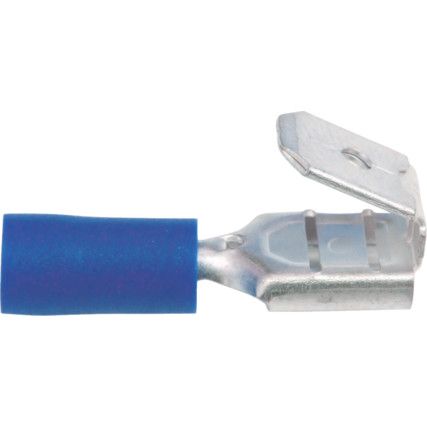 6.3mm BLUE PIGGY BACK PUSH ON (PK-100)