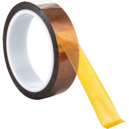 Masking Tape, Polyimide, 25mm x 33mm, Amber