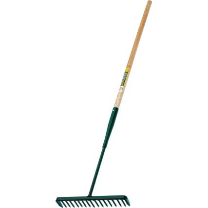 Rake, 380mm Head, Steel, Ash Shaft, 17 Tines