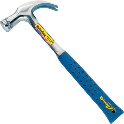 Claw Hammer, 16oz., Steel Shaft, Single Piece