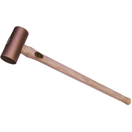 Round Solid Copper Mallet, Wooden Handle