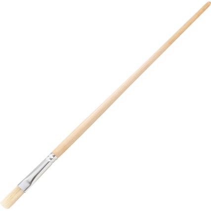 No.6, 12mm, Flat, Natural Bristle, Angle Brush, Handle Wood