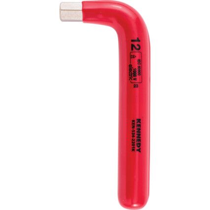 Hex Key, Insulated L-Handle, Hex, Metric, 12mm