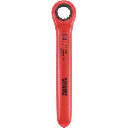 14MM INSULATED RATCHET RING SPANNER DOUBLE TRIANGLE 1000 V