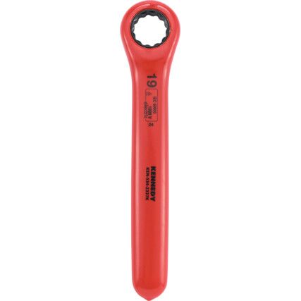 19MM INSULATED RATCHET RING SPANNER DOUBLE TRIANGLE 1000 V