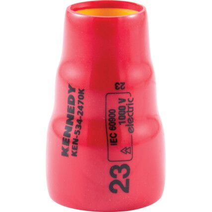 23MM INSULATED HEXAGON SOCKET 1/2"SQ/DR - 1000 V