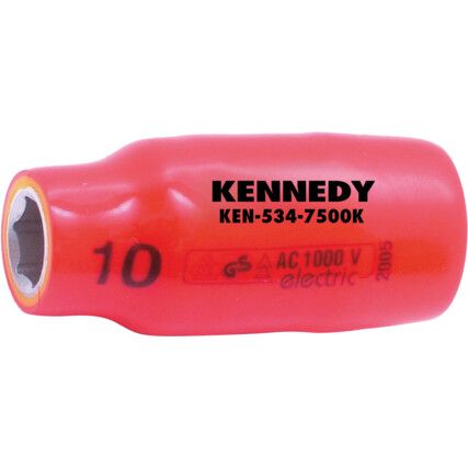 1/2in. Drive,  Insulated Socket, 18mm,  Metric