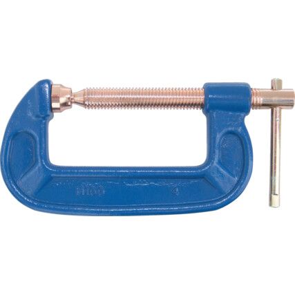 4in./100mm Heavy Duty G-Clamp, Steel Jaw, T-Bar Handle