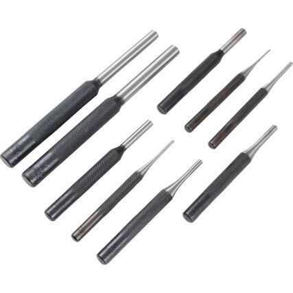 161W, Steel, Punch Set, Point 1.7mm/2.3mm/3.1mm/3.9mm/4.7mm/5.3mm/6.1mm/7.6mm/9.5mm, 150mm