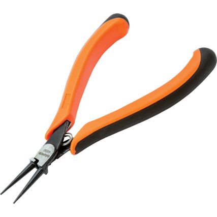 Ergo™, Needle Nose Round  Pliers, Smooth, Steel, 135mm