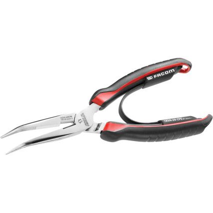 Needle Nose Pliers, Serrated, Carbon Alloy Steel, 200mm