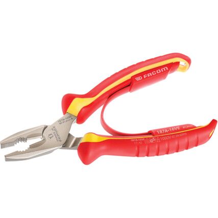 Combination Pliers, Serrated, Carbon Steel, 165mm, 1000V