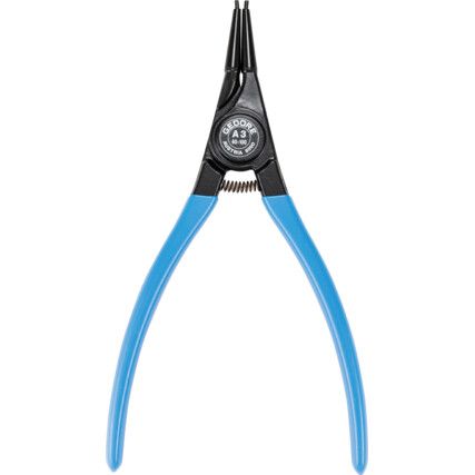 Circlip Pliers, Bent Nose, 90° Angled Tip, Chrome Vanadium, 170mm