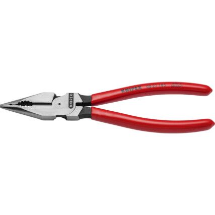 08 21 185 NEEDLENOSE COMBO PLIERS PLASTIC COATED 185MM (PK-6)