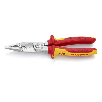 Pliers, Serrated, Steel, 200mm, VDE