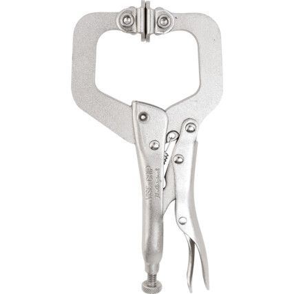 2.19in./54mm Locking C-Clamp, Steel Jaw, Ergonomic Handle