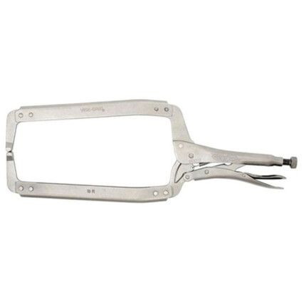 18in./450mm Locking C-Clamp, Steel Jaw, Ergonomic Handle