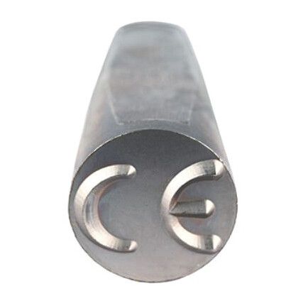 6mm, CE Mark Symbol, Positive Indent, Fount Character