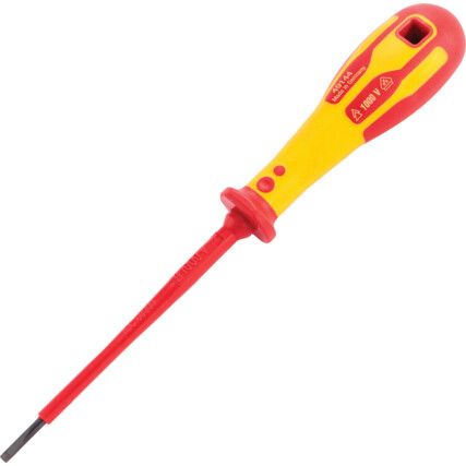 Insulated Electricians Screwdriver Slotted 3mm x 100mm