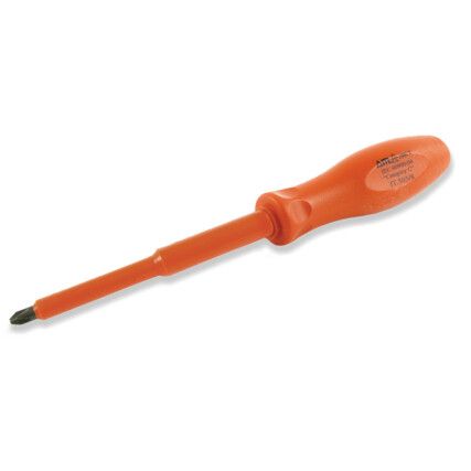 Insulated Electricians Screwdriver Pozi PZ0 x 75mm