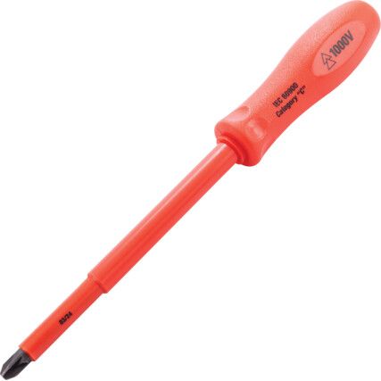 Insulated Electricians Screwdriver Pozi PZ3 x 150mm