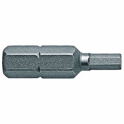 185-6, Screwdriver Bit, Hex, 1/4", Hex Shank, 1 Piece