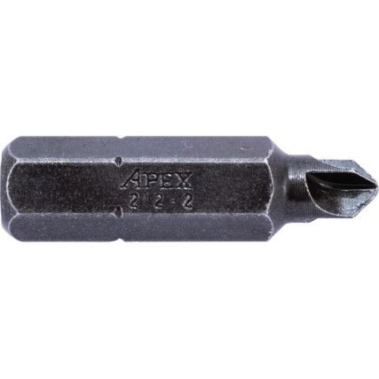 Screwdriver Bit, No.2, Torq, 1/4" Hex