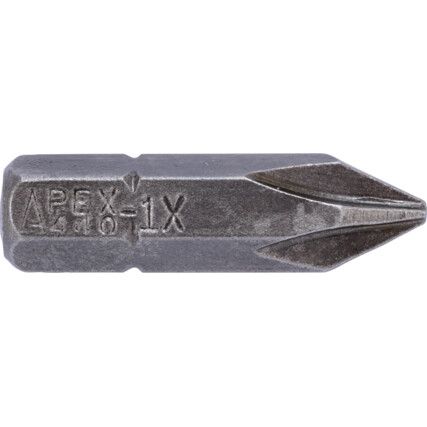 Screwdriver Bit, 1/4", Hex, 1/4" Hex