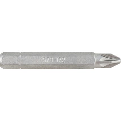 No.2x50mm POZIDRIV SCREWDRIVER BIT 1/4" HEX (PK-10)