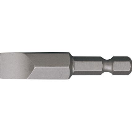 Screwdriver Bit, 6mm, Slotted, 1/4" Hex