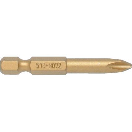 No.2 CR/PT TiN COATED SCREWDRIVER BIT 1/4" DIRECT DRIVE