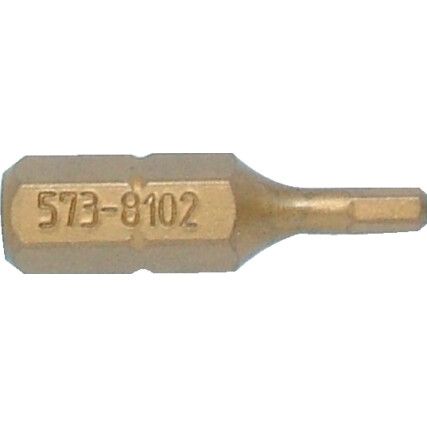 1/4" HEXx2.5mmx25mm TITANIUM SCREWDRIVER BIT