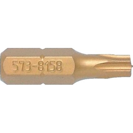 TX15 TORX TiN COATED SCREWDRIVER BIT 1/4" HEX STD