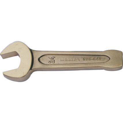 Single End, Non-Sparking Open End Slogging Spanner, 65mm, Metric