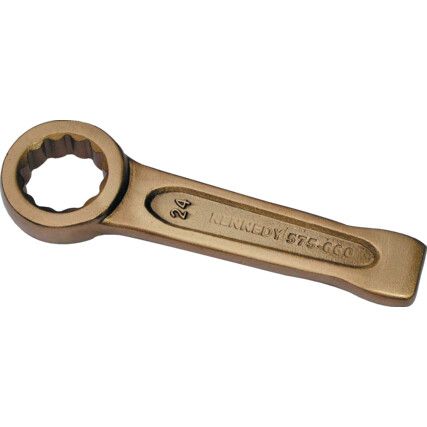 Single End, Non-Sparking Open End Slogging Spanner, 55mm, Metric