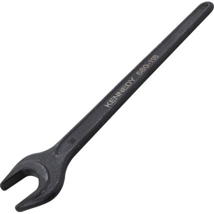 Metric Open Ended Spanner, Single End, Vanadium Steel, 18mm