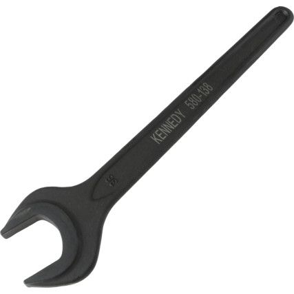 Metric Open Ended Spanner, Single End, Vanadium Steel, 38mm