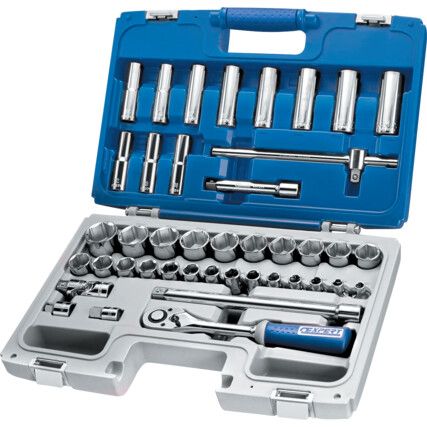 1/2in. Socket Set, Metric, Set of 42