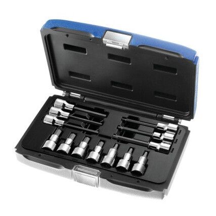 1/2in. Hex Bit Socket Set, Metric, Set of 13