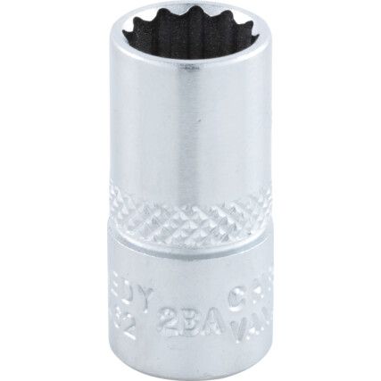 1/4in. Drive,  Bi-Hexagon Socket, 2-BAin. A/F,  Imperial,  12 Point