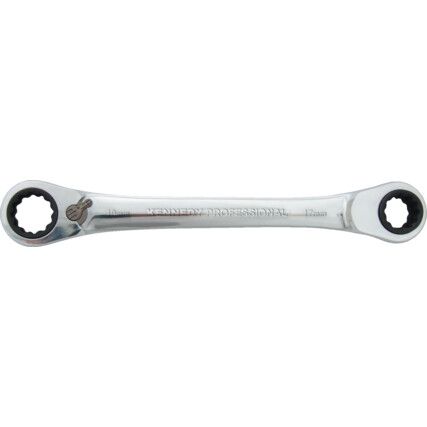 Double End, Ring Spanner, 16 x 17mm/18 x 19mm, Metric