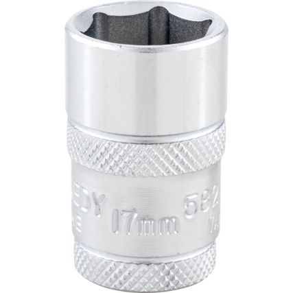 1/2in. Drive,  Hexagon Socket, 17mm,  Metric,  6 Point