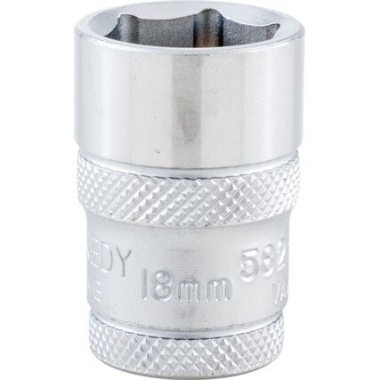 1/4in. Drive,  Hexagon Socket, 3/8in. A/F,  Imperial,  6 Point