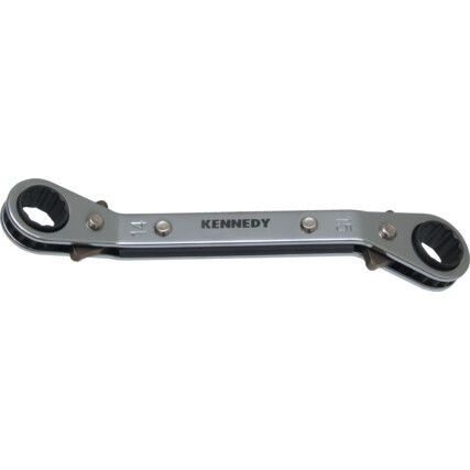 Double End, Ratchet Ring Spanner, 6 x 7mm, Metric