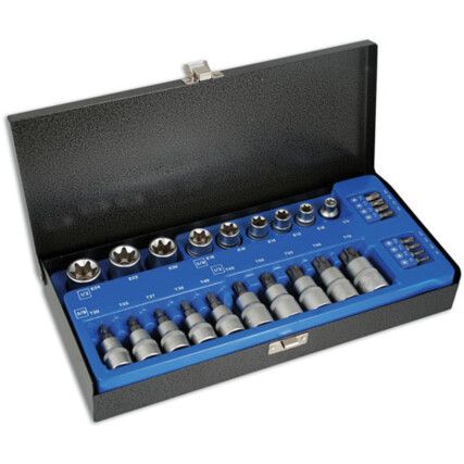 STAR SOCKET & BIT SET 3/8"D,1/2"D 27PC