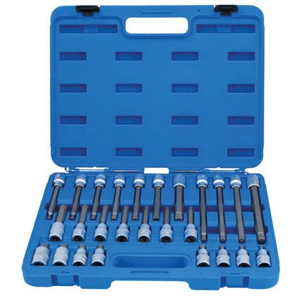 SPLINE SOCKET BIT SET 1/2"D 26PC