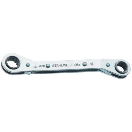 Imperial Double End Ring Ratchet Spanner, Reversible, 22 Points, 1/4in. x 5/16in