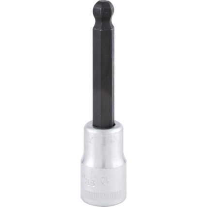 1/2in. Drive,  Ball Hex Socket, 10mm,  Metric,  6 Point